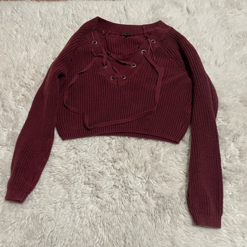 Burgundy Kendal x Kylie sweater